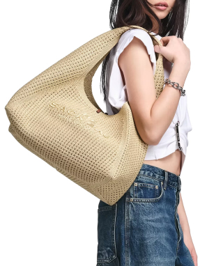 ΓΥΝΑΙΚΕΙΑ ΤΣΑΝΤΑ ΩΜΟΥ THE CROCHET SACK BAG | Μπεζ