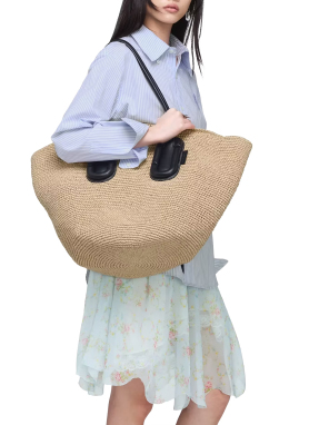 ΓΥΝΑΙΚΕΙΑ ΤΣΑΝΤΑ ΩΜΟΥ BABE TOTE IN WOVEN | Μπεζ