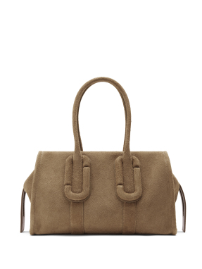 ΓΥΝΑΙΚΕΙΑ ΤΣΑΝΤΑ ΩΜΟΥ BABE CITY TOTE IN FELTED SUEDE | Καφέ