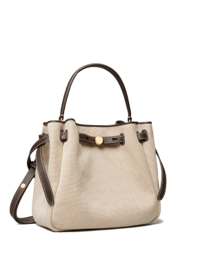 ΓΥΝΑΙΚΕΙΑ ΤΣΑΝΤΑ ΧΕΙΡΟΣ ROMY CANVAS BUCKET BAG | Εκρού