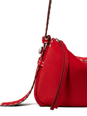 ΓΥΝΑΙΚΕΙΑ ΤΣΑΝΤΑ ΩΜΟΥ ROMY SUEDE PICK STITCH SMALL | Κόκκινο