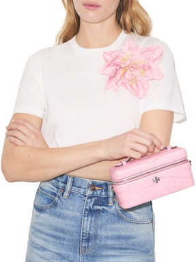 ΓΥΝΑΙΚΕΙΑ ΤΣΑΝΤΑ ΧΕΙΡΟΣ CHARLIE EMBOSSED CROC EAST-WEST VANITY | Ροζ
