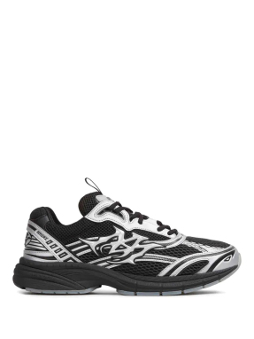 ΑΝΔΡΙΚΑ SNEAKERS METALLIC M-TECH | Μαύρο-Ασημί 43
