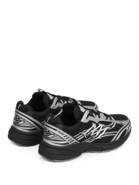 ΑΝΔΡΙΚΑ SNEAKERS METALLIC M-TECH | Μαύρο-Ασημί 43