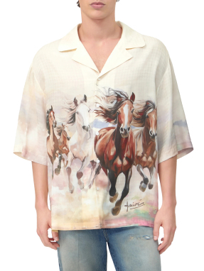 ΑΝΔΡΙΚΟ ΚΟΝΤΟΜΑΝΙΚΟ ΠΟΥΚΑΜΙΣΟ HORSES CAMP | Πολύχρωμο M