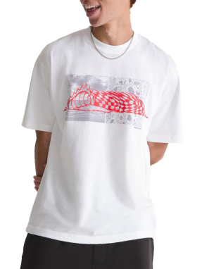 ΑΝΔΡΙΚΟ T-SHIRT WAVE CHECK | Λευκό XS