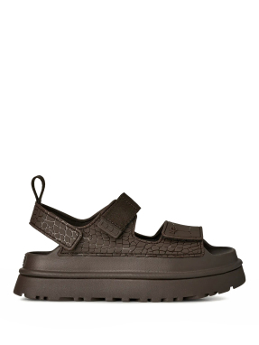 ΓΥΝΑΙΚΕΙΑ ΣΑΝΔΑΛΙΑ LOW GOLDENGLOW EMBOSSED | Καφέ Σκούρο 40