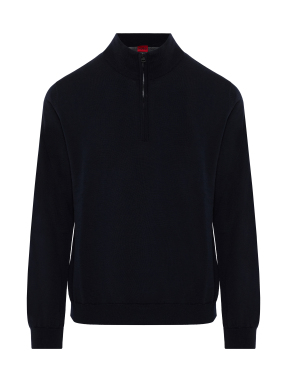 ΑΝΔΡΙΚΟ ΜΑΛΛΙΝΟ ΠΟΥΛΟΒΕΡ HALF-ZIP | Μπλε Σκούρο 410 XL