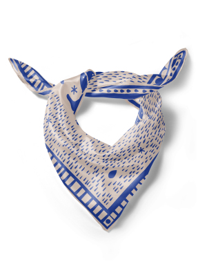 ΜΕΤΑΞΩΤΟ ΜΑΝΤΙΛΙ KARAGHIOZIS IN LOVE | Μπλε ONE SIZE