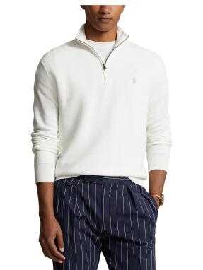 ΑΝΔΡΙΚΟ ΠΟΥΛΟΒΕΡ HALF-ZIP | Λευκό XL