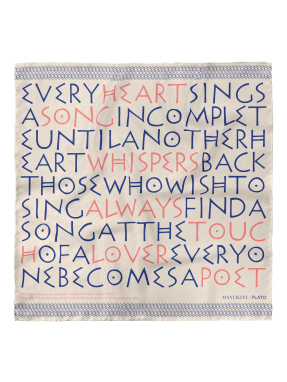 ΜΕΤΑΞΩΤΟ ΜΑΝΤΙΛΙ LOVERS & POETS : PLATO | Μπεζ ONE SIZE