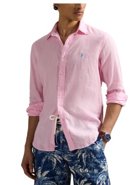 ΑΝΔΡΙΚΟ ΛΙΝΟ ΠΟΥΚΑΜΙΣΟ | Ροζ XXL