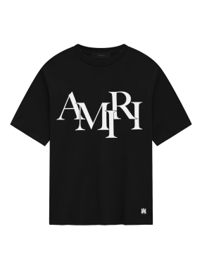 ΑΝΔΡΙΚΟ T-SHIRT STAGGERED LOGO | Μαύρο S