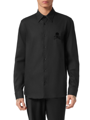 ΑΝΔΡΙΚΟ ΠΟΥΚΑΜΙΣΟ HERRINGBONE | Μαύρο XXL