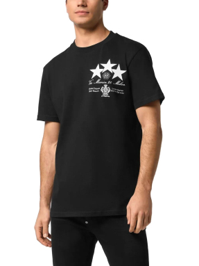 ΑΝΔΡΙΚΟ T-SHIRT LEATHER PATCH STARS | Μαύρο XXL
