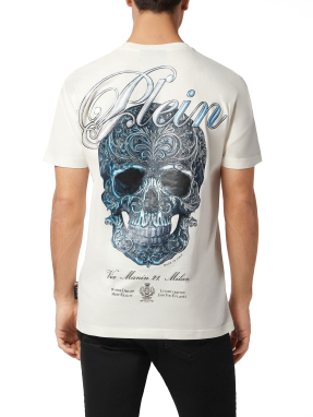 ΑΝΔΡΙΚΟ T-SHIRT GRADIENT SKULL | Λευκό XL