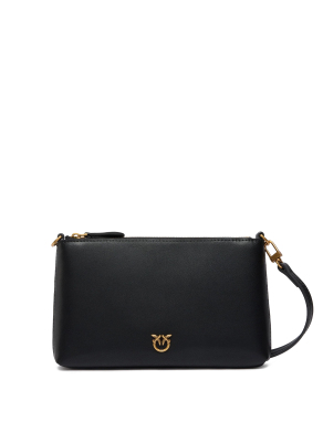 ΓΥΝΑΙΚΕΙΟΣ ΔΕΡΜΑΤΙΝΟΣ ΦΑΚΕΛΟΣ FLAT HORIZONTAL MINI VITELLO | Μαύρο