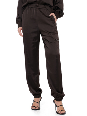 ΓΥΝΑΙΚΕΙΟ SATIN ΠΑΝΤΕΛΟΝΙ | Καφέ EU 38