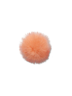JIBBITZ™ CHARMS ORANGE LONG HAIR PUFF | Σομόν UNIQUE ONE SIZE