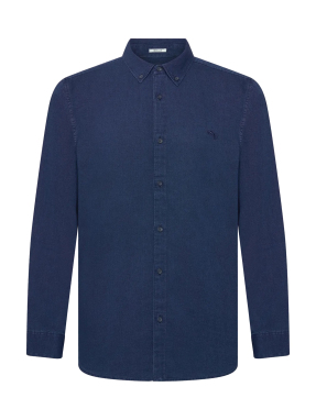 ΑΝΔΡΙΚΟ ΠΟΥΚΑΜΙΣΟ ΜΕ ΛΟΓΟΤΥΠΟ | Μπλε Σκούρο XL