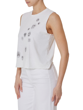 ΓΥΝΑΙΚΕΙΟ ΑΜΑΝΙΚΟ ΤΟΠ | Λευκό S