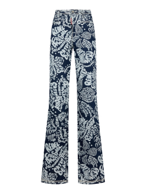 ΓΥΝΑΙΚΕΙΟ DENIM FLORAL ΠΑΝΤΕΛΟΝΙ | Μπλε Σκούρο IT 40