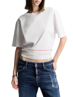 ΓΥΝΑΙΚΕΙΟ CROPPED T-SHIRT | Λευκό M