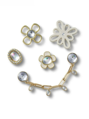 JIBBITZ™ CHARMS CUT OUT ADULTS 5 PACK | Ασημί UNIQUE ONE SIZE