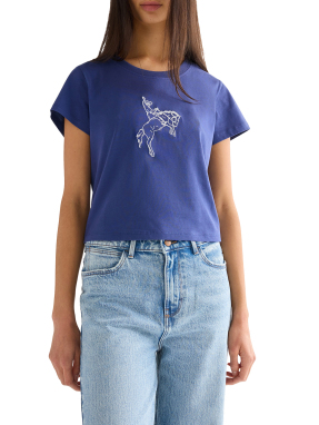 ΓΥΝΑΙΚΕΙΟ T-SHIRT | Μπλε Σκούρο S
