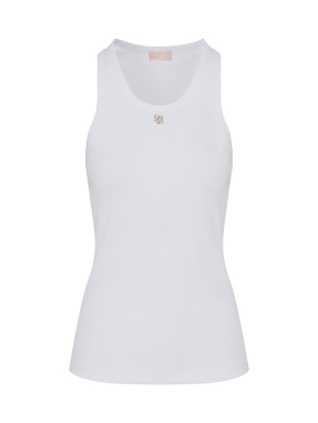 ΓΥΝΑΙΚΕΙΟ ΑΜΑΝΙΚΟ RIBBED ΤΟΠ | Λευκό S