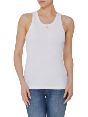 ΓΥΝΑΙΚΕΙΟ ΑΜΑΝΙΚΟ RIBBED ΤΟΠ | Λευκό S