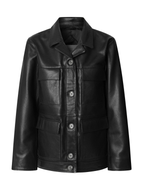 ΓΥΝΑΙΚΕΙΟ ΔΕΡΜΑΤΙΝΟ JACKET | Μαύρο M