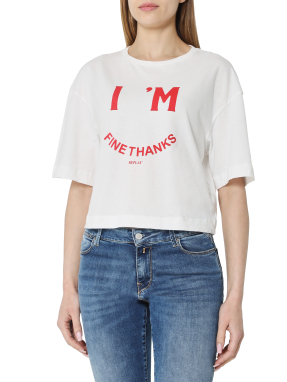 ΓΥΝΑΙΚΕΙΟ CROP T-SHIRT | Λευκό XS