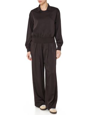 ΓΥΝΑΙΚΕΙΑ ΣΑΤΕΝ ΜΠΛΟΥΖΑ | Καφέ Σκούρο EU 42