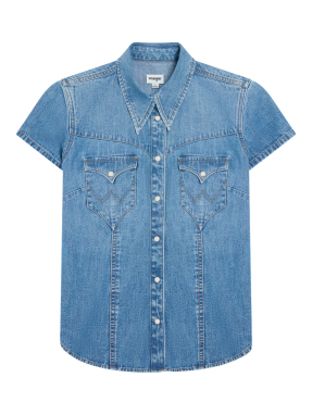 ΓΥΝΑΙΚΕΙΟ DENIM ΚΟΝΤΟΜΑΝΙΚΟ ΠΟΥΚΑΜΙΣΟ | Μπλε S