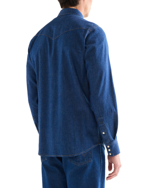 ΑΝΔΡΙΚΟ WESTERN ΠΟΥΚΑΜΙΣΟ | Μπλε Σκούρο XL