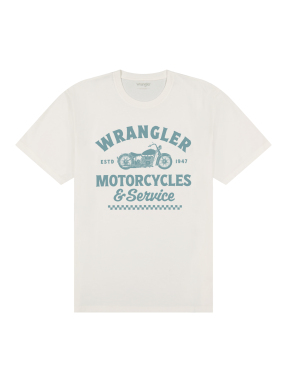 AMERICANA TEE WORN WHITE | Λευκό M