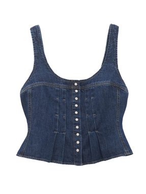 ΓΥΝΑΙΚΕΙΟ DENIM ΤΟΠ | Μπλε Σκούρο XS