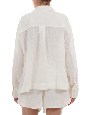 ΓΥΝΑΙΚΕΙΟ ΛΙΝΟ ΠΟΥΚΑΜΙΣΟ | Λευκό S