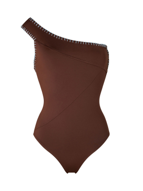 ΓΥΝΑΙΚΕΙΟ ΟΛΟΣΩΜΟ ΜΑΓΙΟ ΜΕ ΈΝΑΝ ΩΜΟ TERRA | Καφέ XS