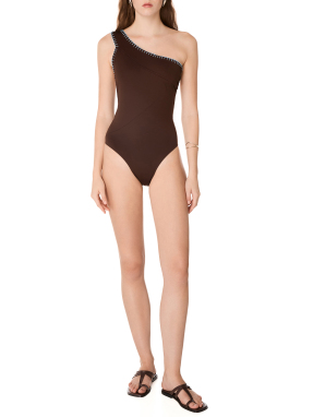 ΓΥΝΑΙΚΕΙΟ ΟΛΟΣΩΜΟ ΜΑΓΙΟ ΜΕ ΈΝΑΝ ΩΜΟ TERRA | Καφέ XS