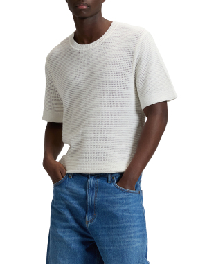ΑΝΔΡΙΚΟ T-SHIRT CROCHET | Λευκό M