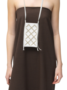 ΓΥΝΑΙΚΕΙΑ ΔΕΡΜΑΤΙΝΗ ΤΣΑΝΤΑ ΧΙΑΣΤΙ CROSS POCKET | Λευκό