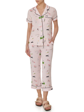 ΓΥΝΑΙΚΕΙΟ ΣΕΤ ΠΙΤΖΑΜΕΣ | Ροζ Ανοιχτό XS