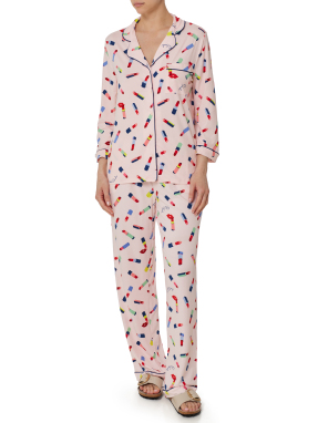 ΓΥΝΑΙΚΕΙΟ ΣΕΤ ΠΙΤΖΑΜΕΣ | Ροζ Ανοιχτό XS