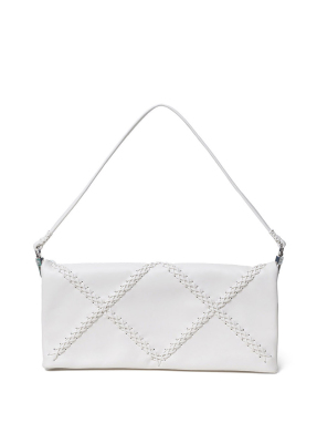 ΓΥΝΑΙΚΕΙΟ ΔΕΡΜΑΤΙΝΟ CLUTCH FOLDED | Λευκό