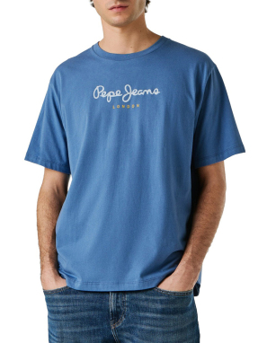 ΑΝΔΡΙΚΟ T-SHIRT ΜΕ ΛΟΓΟΤΥΠΟ | Μπλε XL