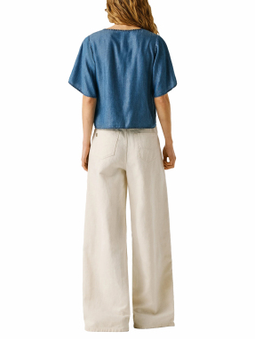 ΓΥΝΑΙΚΕΙΟ T-SHIRT ΜΕ ΚΟΡΔΟΝΙ | Μπλε Σκούρο M