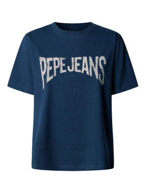 ΓΥΝΑΙΚΕΙΟ T-SHIRT ΜΕ ΛΟΓΟΤΥΠΟ | Μπλε Σκούρο M