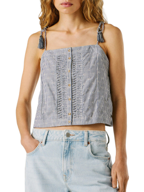 ΓΥΝΑΙΚΕΙΟ ΑΜΑΝΙΚΟ ΤΟΠ | Μπλε S